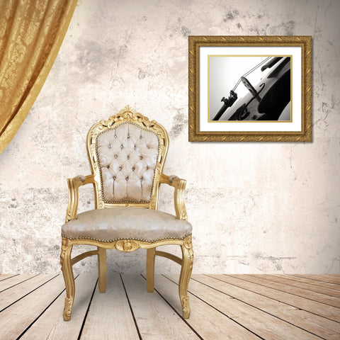 Violin I Gold Ornate Wood Framed Art Print with Double Matting by Burkhart, Monika