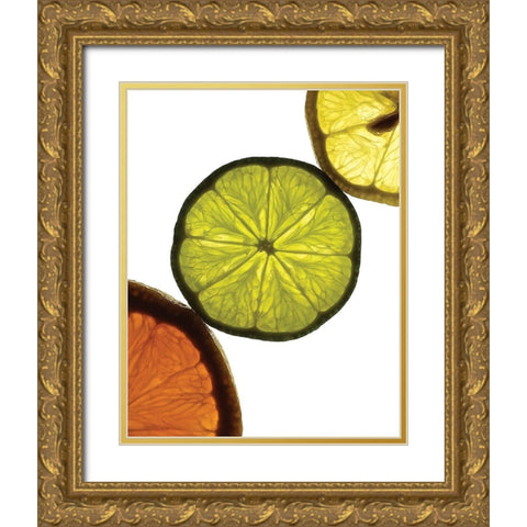 Sliced Fruit III Gold Ornate Wood Framed Art Print with Double Matting by Burkhart, Monika