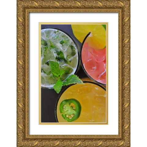 Happy Hour IV Gold Ornate Wood Framed Art Print with Double Matting by Berzel, Erin