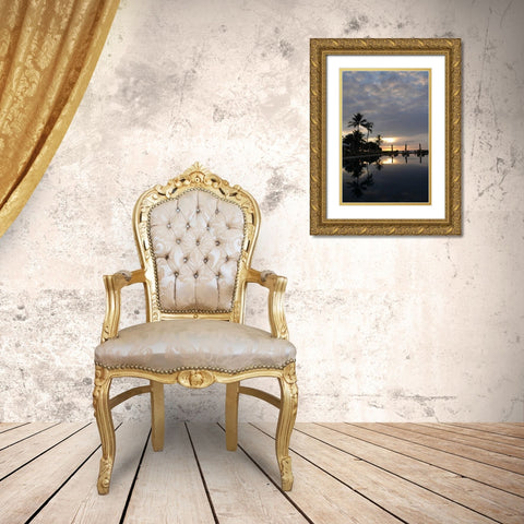Tropical Paradise Gold Ornate Wood Framed Art Print with Double Matting by Berzel, Erin