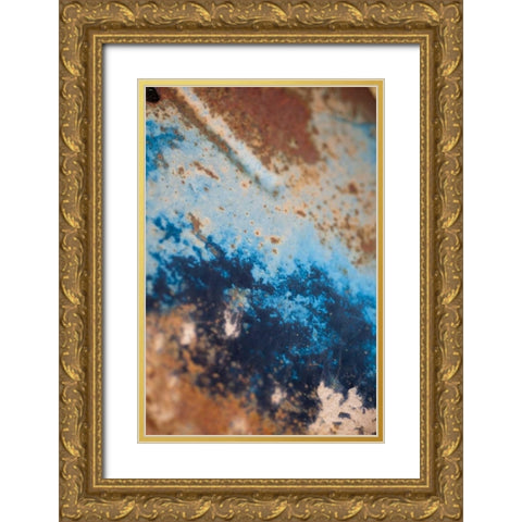 Rust Blues II Gold Ornate Wood Framed Art Print with Double Matting by Berzel, Erin