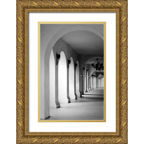 El Prado I Gold Ornate Wood Framed Art Print with Double Matting by Berzel, Erin