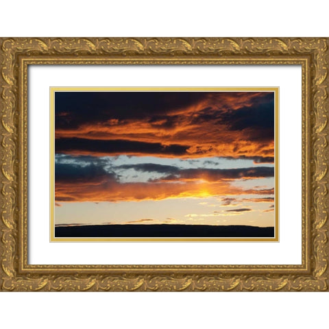 Washington Gorge II Gold Ornate Wood Framed Art Print with Double Matting by Berzel, Erin