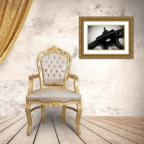 Beneath the Eiffel Tower I Gold Ornate Wood Framed Art Print with Double Matting by Berzel, Erin