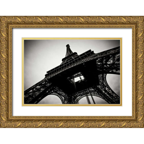Beneath the Eiffel Tower I Gold Ornate Wood Framed Art Print with Double Matting by Berzel, Erin