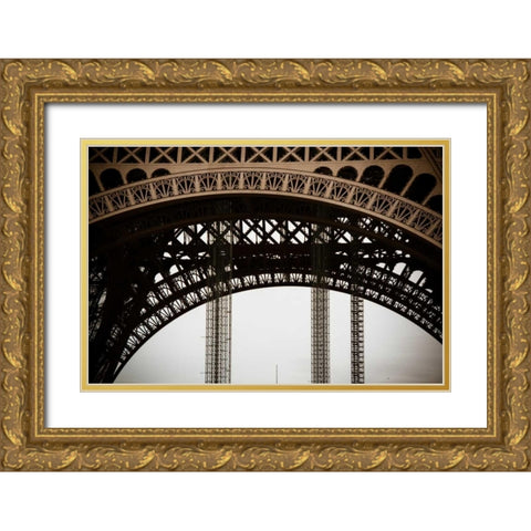 Eiffel Tower Arc II Gold Ornate Wood Framed Art Print with Double Matting by Berzel, Erin