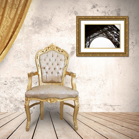 Eiffel Tower Framework II Gold Ornate Wood Framed Art Print with Double Matting by Berzel, Erin