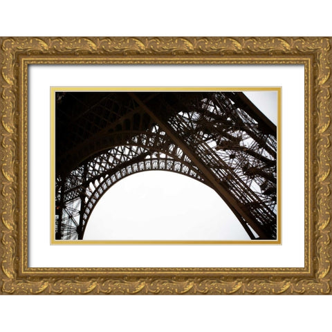 Eiffel Tower Framework II Gold Ornate Wood Framed Art Print with Double Matting by Berzel, Erin