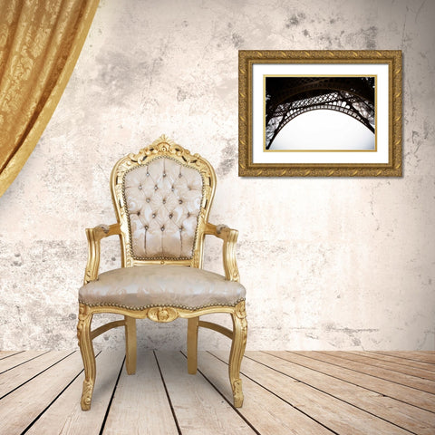 Eiffel Tower Framework III Gold Ornate Wood Framed Art Print with Double Matting by Berzel, Erin