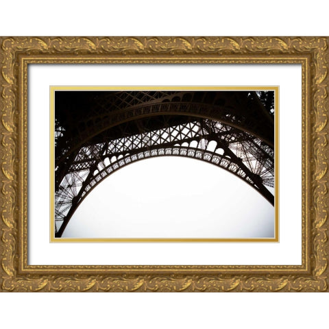 Eiffel Tower Framework III Gold Ornate Wood Framed Art Print with Double Matting by Berzel, Erin
