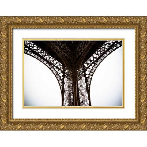 Eiffel Tower Framework IV Gold Ornate Wood Framed Art Print with Double Matting by Berzel, Erin