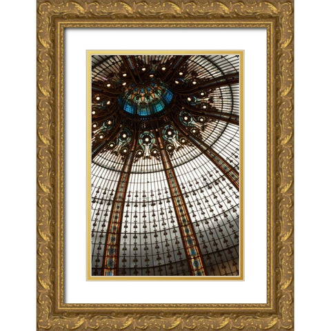 Galeries Lafayette I Gold Ornate Wood Framed Art Print with Double Matting by Berzel, Erin