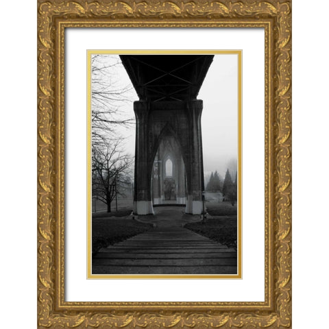 BW St. Johns Arches VI Gold Ornate Wood Framed Art Print with Double Matting by Berzel, Erin