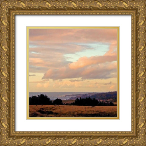 Evening Sky I Gold Ornate Wood Framed Art Print with Double Matting by Crane, Rita