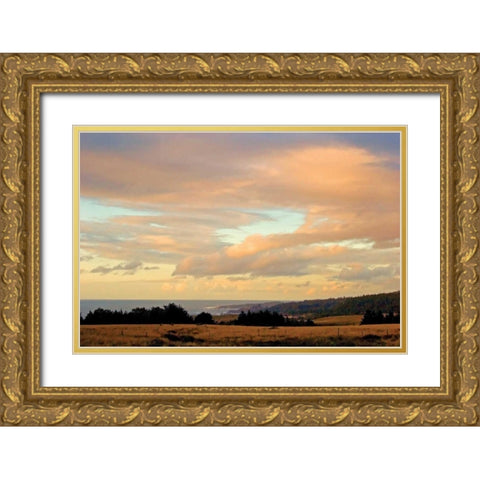 Evening Sky II Gold Ornate Wood Framed Art Print with Double Matting by Crane, Rita