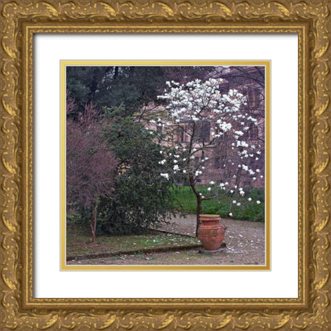 Garden Glimpse I Gold Ornate Wood Framed Art Print with Double Matting by Crane, Rita