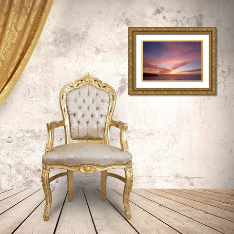 Sunset Sky I Gold Ornate Wood Framed Art Print with Double Matting by Crane, Rita
