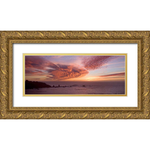 Sunset Sky III Gold Ornate Wood Framed Art Print with Double Matting by Crane, Rita