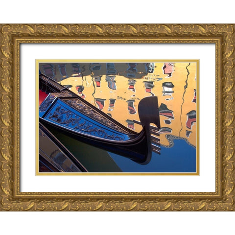 Gondolas and Reflections III Gold Ornate Wood Framed Art Print with Double Matting by Crane, Rita