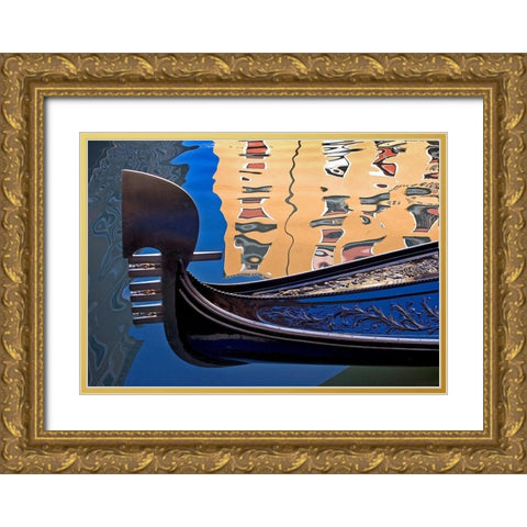 Gondolas and Reflections IV Gold Ornate Wood Framed Art Print with Double Matting by Crane, Rita