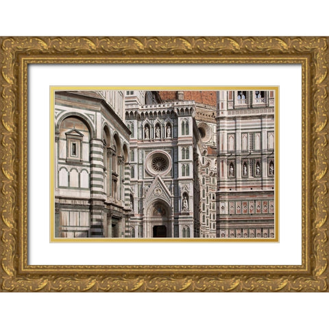 The Duomo Florence I Gold Ornate Wood Framed Art Print with Double Matting by Crane, Rita