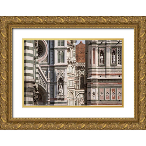 The Duomo Florence II Gold Ornate Wood Framed Art Print with Double Matting by Crane, Rita