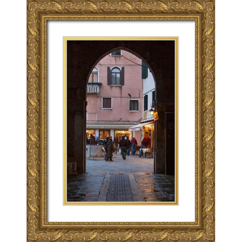 Venice Arches I Gold Ornate Wood Framed Art Print with Double Matting by Crane, Rita