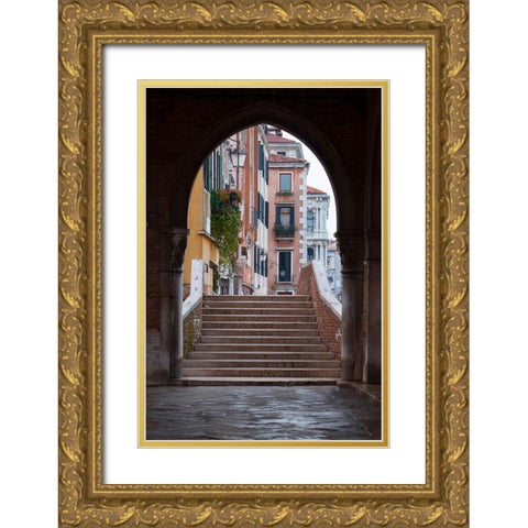 Venice Arches II Gold Ornate Wood Framed Art Print with Double Matting by Crane, Rita