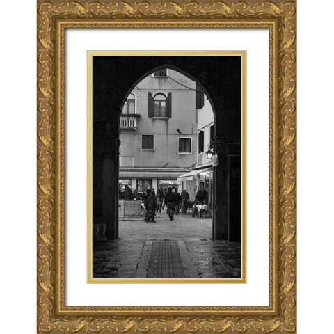 Venice Arches III Gold Ornate Wood Framed Art Print with Double Matting by Crane, Rita