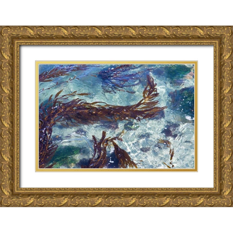 Mermaid Tresses II Gold Ornate Wood Framed Art Print with Double Matting by Crane, Rita