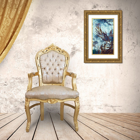 Mermaid Tresses III Gold Ornate Wood Framed Art Print with Double Matting by Crane, Rita