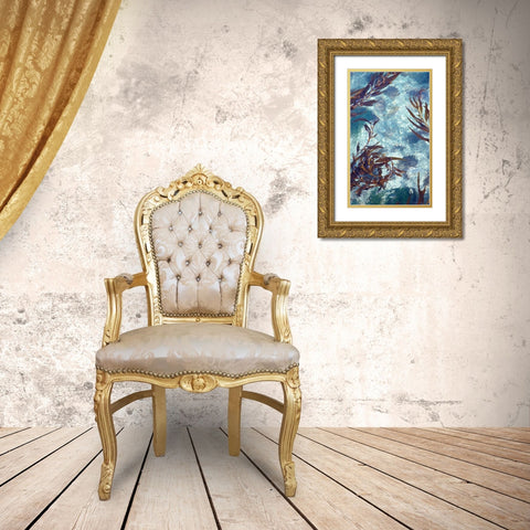 Mermaid Tresses IV Gold Ornate Wood Framed Art Print with Double Matting by Crane, Rita
