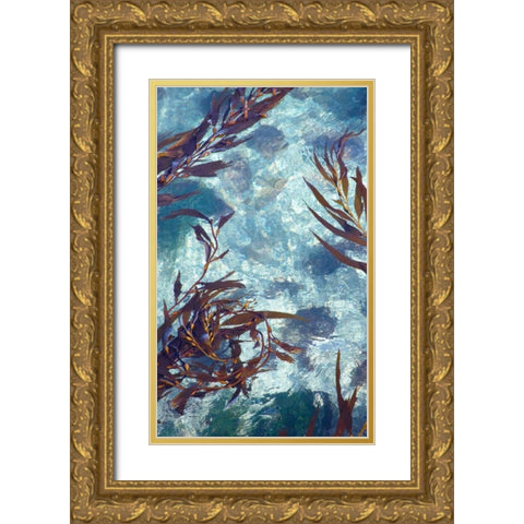 Mermaid Tresses IV Gold Ornate Wood Framed Art Print with Double Matting by Crane, Rita