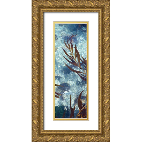 Mermaid Tresses V Gold Ornate Wood Framed Art Print with Double Matting by Crane, Rita
