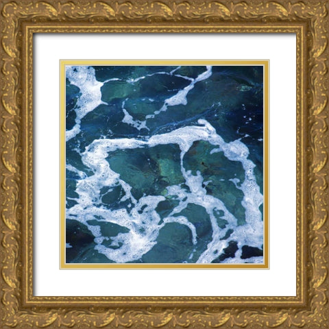 Seafoam II Gold Ornate Wood Framed Art Print with Double Matting by Crane, Rita