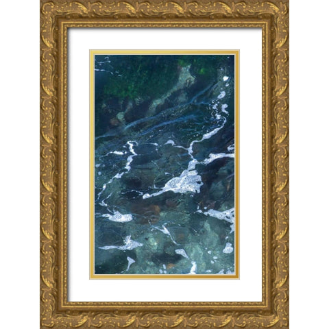 Seafoam III Gold Ornate Wood Framed Art Print with Double Matting by Crane, Rita