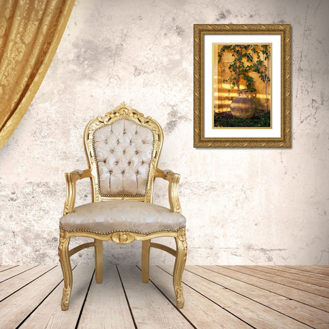 Riviera Garden Detail II Gold Ornate Wood Framed Art Print with Double Matting by Crane, Rita