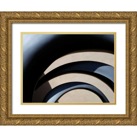 Architectural Abstract II Gold Ornate Wood Framed Art Print with Double Matting by Christensen, Jim