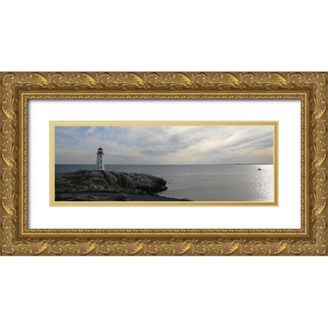 Lighthouse I Gold Ornate Wood Framed Art Print with Double Matting by Christensen, Jim