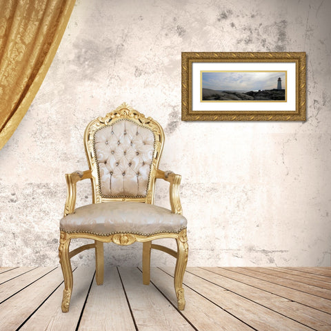 Lighthouse II Gold Ornate Wood Framed Art Print with Double Matting by Christensen, Jim