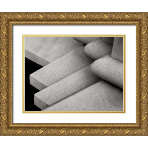 Angles Gold Ornate Wood Framed Art Print with Double Matting by Christensen, Jim