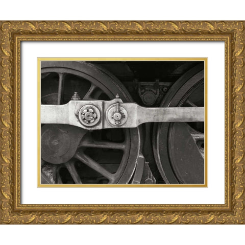 Train IV Gold Ornate Wood Framed Art Print with Double Matting by Christensen, Jim