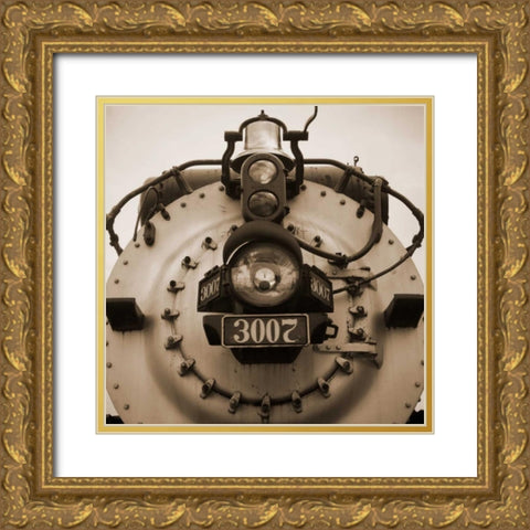 Train V Gold Ornate Wood Framed Art Print with Double Matting by Christensen, Jim