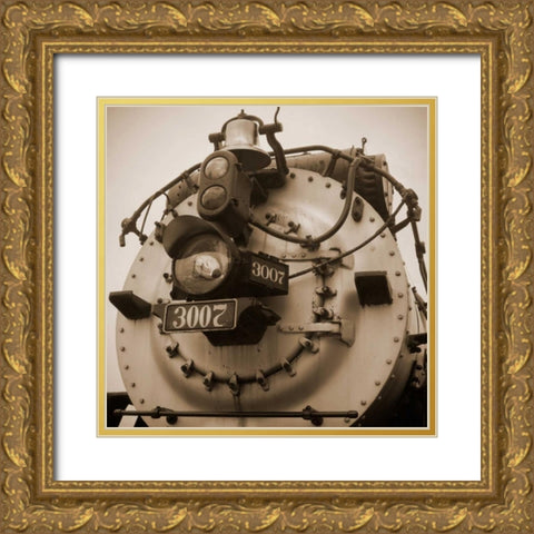 Train VI Gold Ornate Wood Framed Art Print with Double Matting by Christensen, Jim