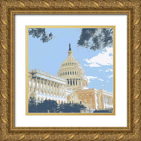 US Capital Gold Ornate Wood Framed Art Print with Double Matting by Christensen, Jim