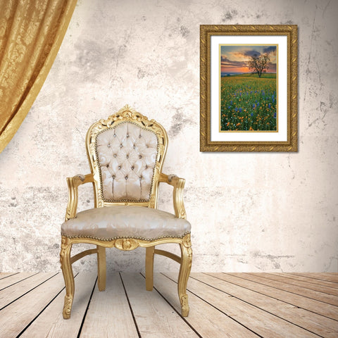 Bear Mountain Gold Ornate Wood Framed Art Print with Double Matting by Geistweite, Mark