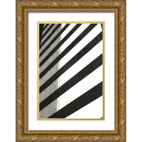 Geometric I Gold Ornate Wood Framed Art Print with Double Matting by Hausenflock, Alan