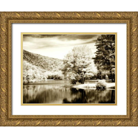 Mountain Lake I Gold Ornate Wood Framed Art Print with Double Matting by Hausenflock, Alan