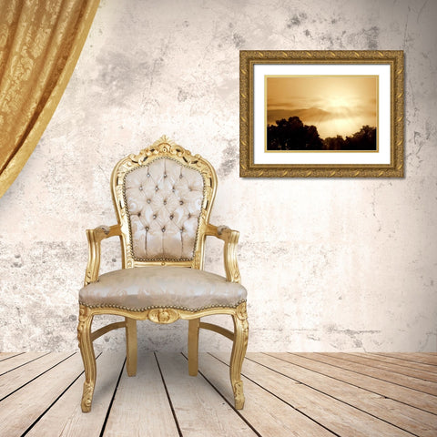 Distant Mountains I Gold Ornate Wood Framed Art Print with Double Matting by Hausenflock, Alan