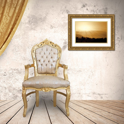 Distant Mountains II Gold Ornate Wood Framed Art Print with Double Matting by Hausenflock, Alan